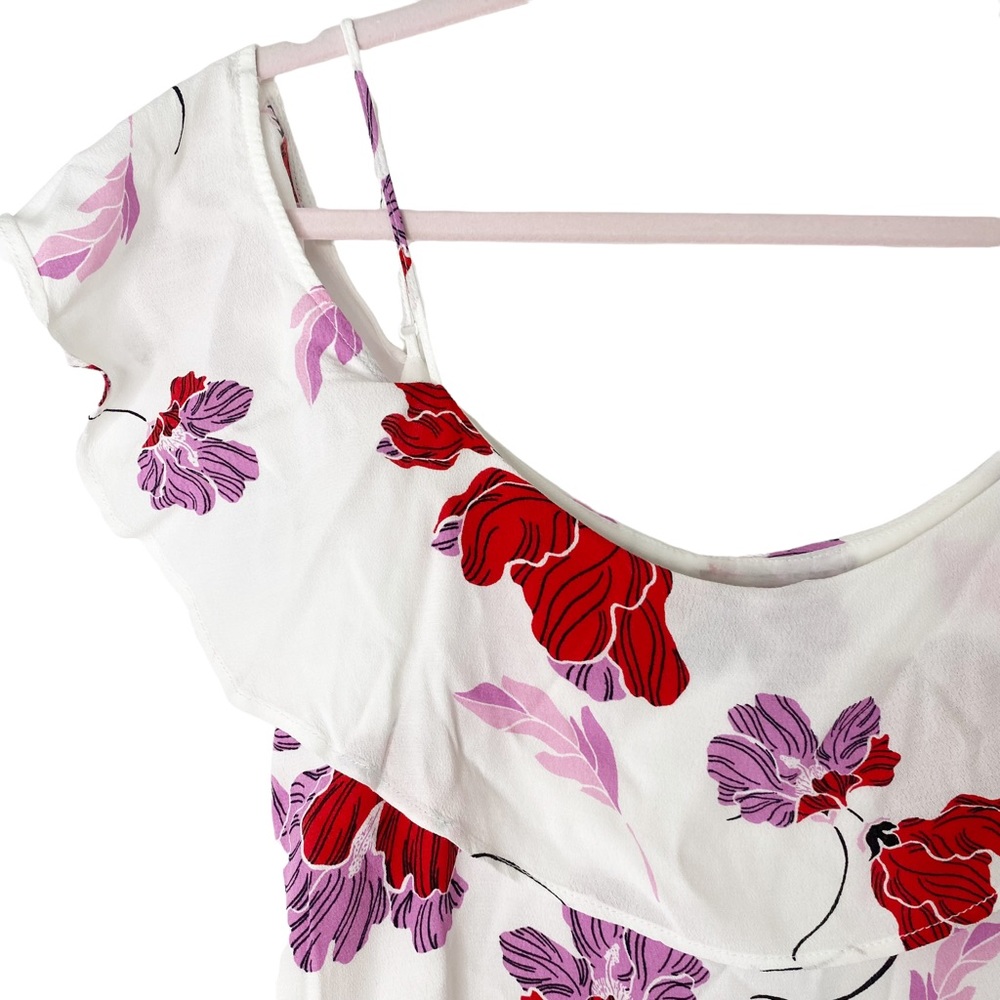 Bardot Floral Off Shoulder Cold Shoulder Floral Top Size 8 Medium - Picture 4 of 9